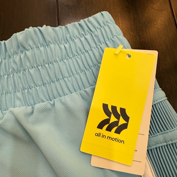 NWT All in Motion Light Blue Athletic Shorts - Picture 2 of 3